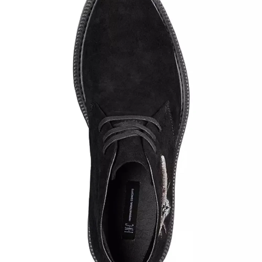 INC Darius Patch Chukkas Boots For Macy's Men's‎ Size 8.5 Black Suede